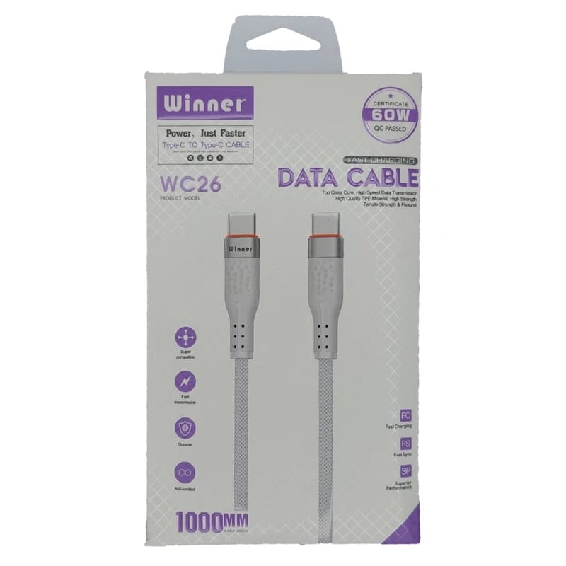 کابل USB-C به USB-C وینر مدل WC26