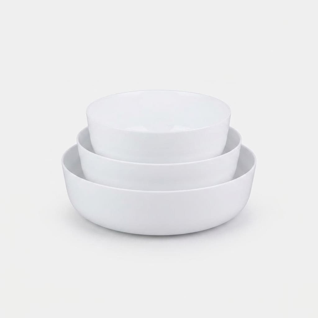 ظرف سرو دینو مدل آون مجموعه 3 عددی تابه گرد آرکوپال مناسب مایکروویو و ماشین ظرفشویی برای آجیل‌خوری، میوه‌خوری و دسرخوری با ابعاد تابه بزرگ 24.5×24.5×7 سانتی‌متر، تابه متوسط 21.5×21.5×7 سانتی‌متر و تاب