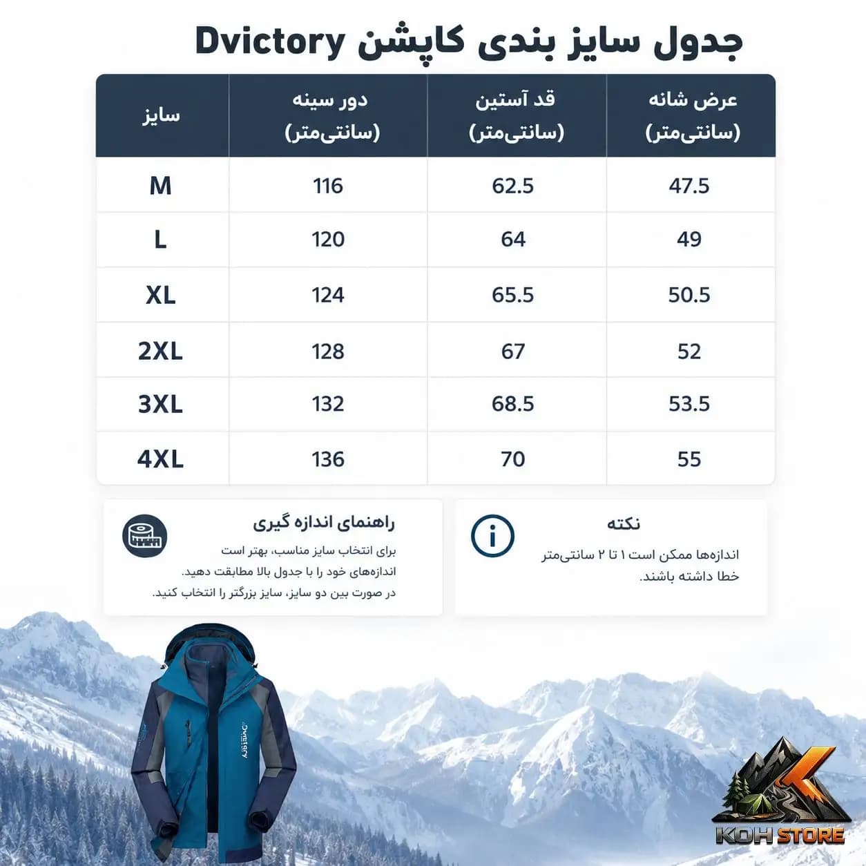 کاپشن دو پوش Dvictory — تصویر ۷