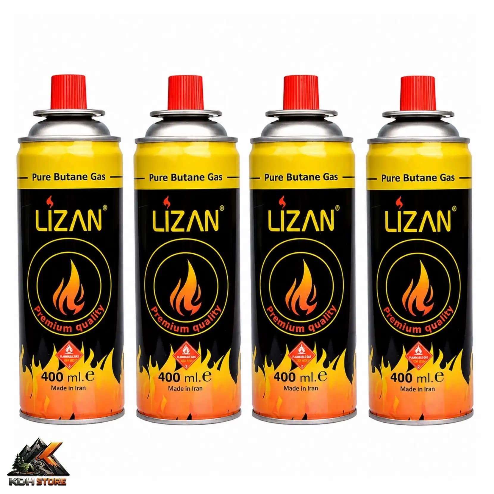 کپسول گاز کوهنوردی استوانه ای 220 گرم (پک 4 عددی)