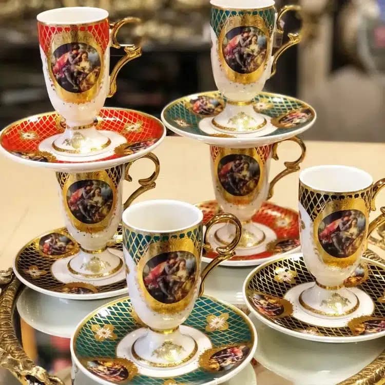 ست قهوه خوری باروک آجار ترکیه – BARCOK – HXF- 05078 — تصویر ۲