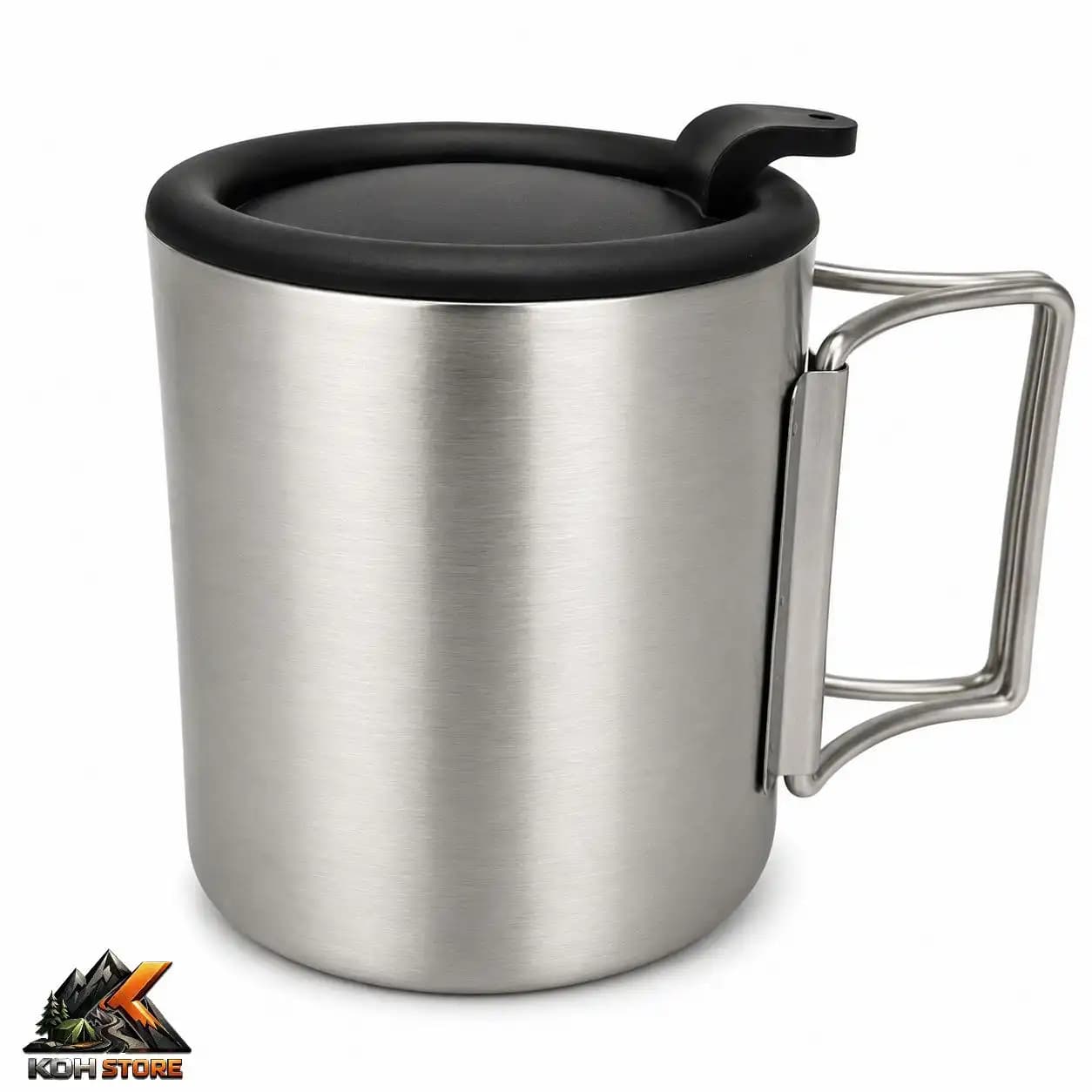 لیوان دوجداره استیل Snow Hawk درب‌دار 300 میلی‌لیتر — تصویر ۳