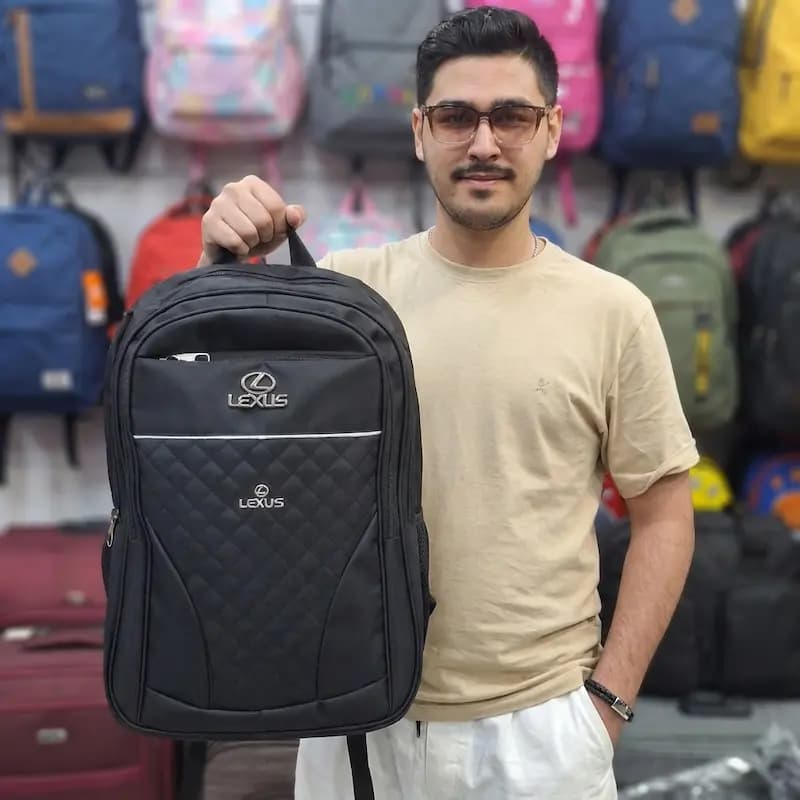 کوله‌ پشتی مشکی برند لکسوس کد 10253 — تصویر ۴