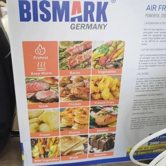 سرخ کن بدون روغن بیسمارک مدل BM-3556 ظرفیت 7.7 لیتری — تصویر ۴