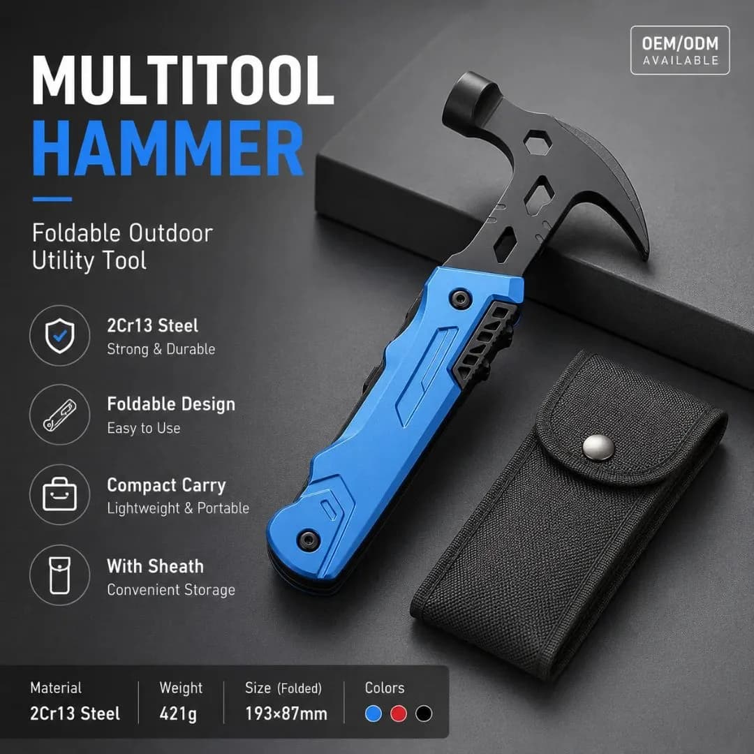 چکش ابزار کمپینگ چندکاره (Multitool) حرفه‌ای — تصویر ۵