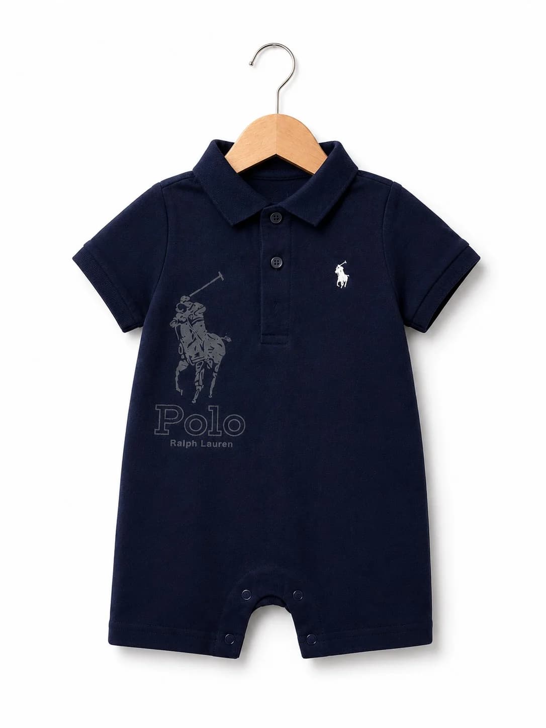 رامپر سرمه ای نوزادی POLO RALPH LAUREN — تصویر ۲