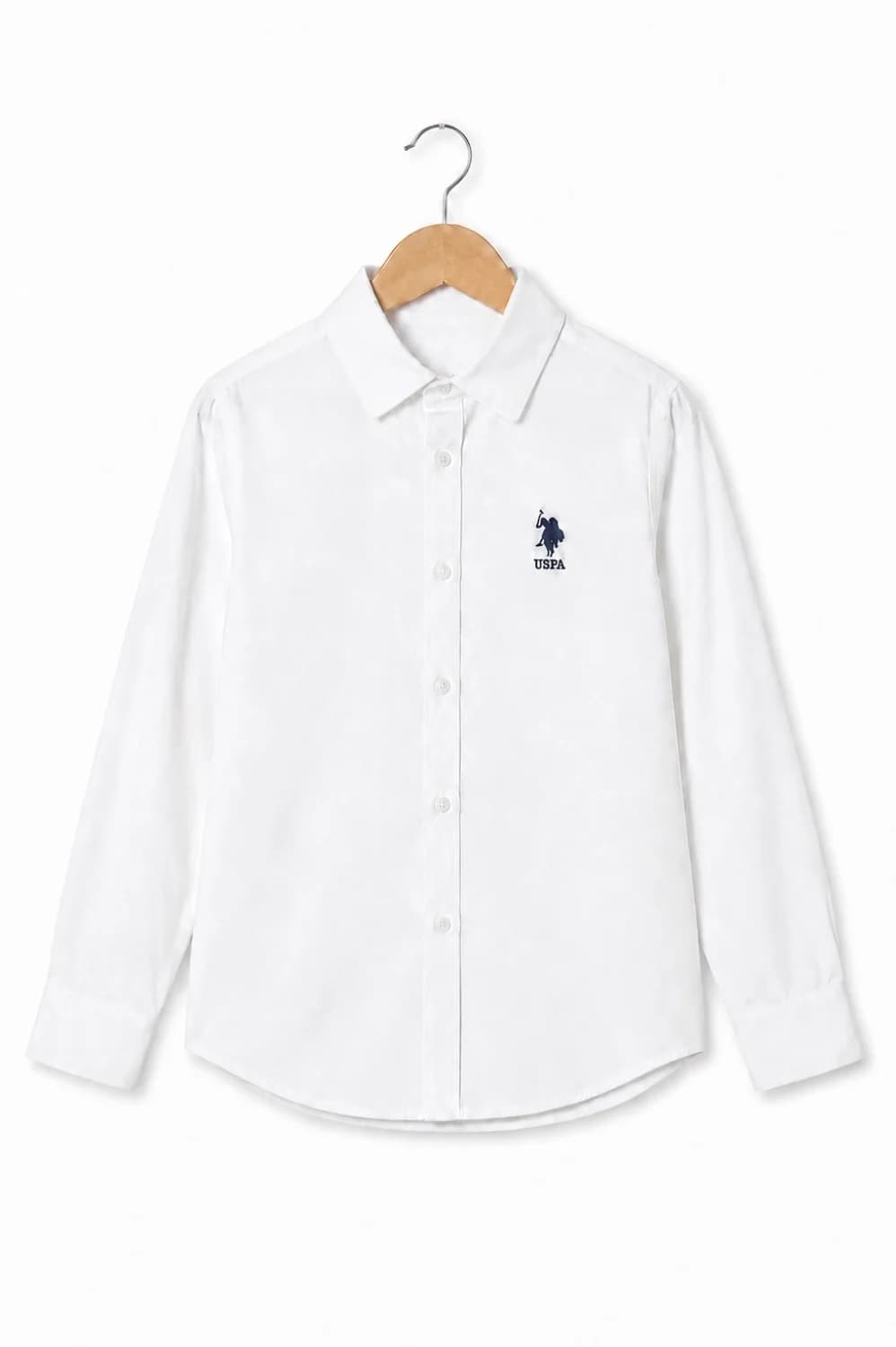 پیراهن سفید پسرانه آستین بلند US.POLO.ASSN