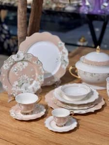 ست سرویس غذا خوری ترکیه pinkبرند kitchen art