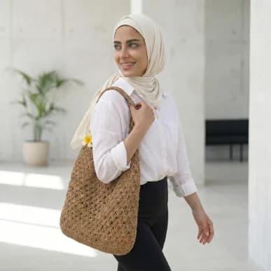 کیف رافیا دوشی کد 203 — تصویر ۲