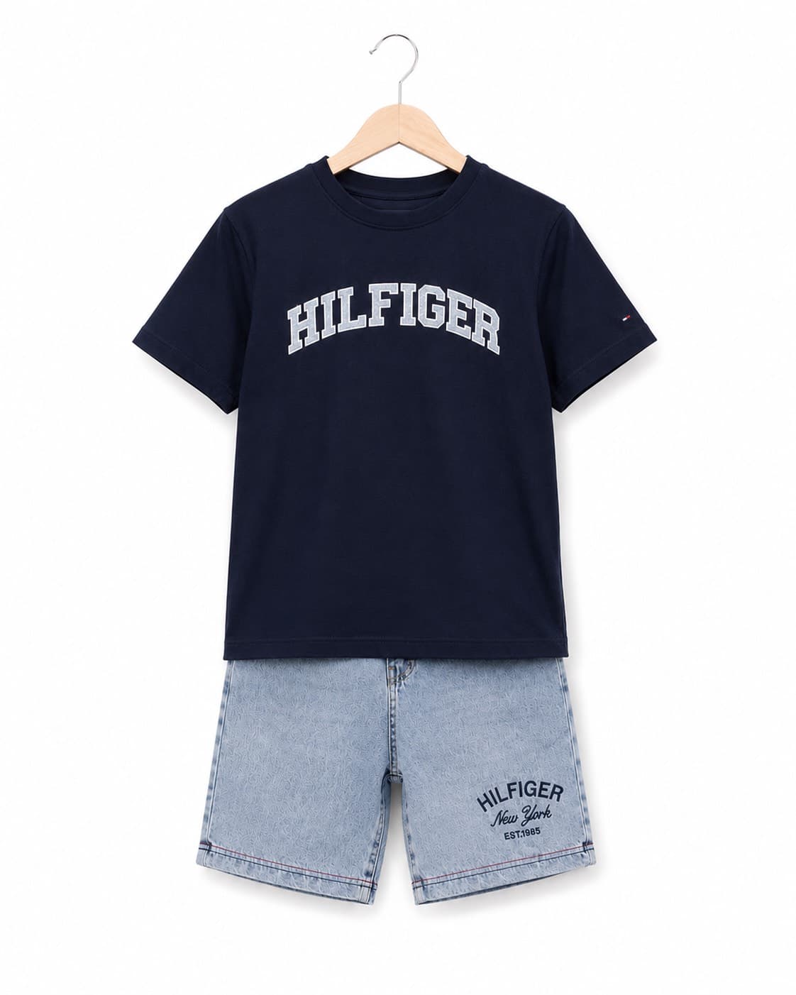 ست تیشرت وشلوارک جین پسرانه مدل HILIFIGER — تصویر ۲