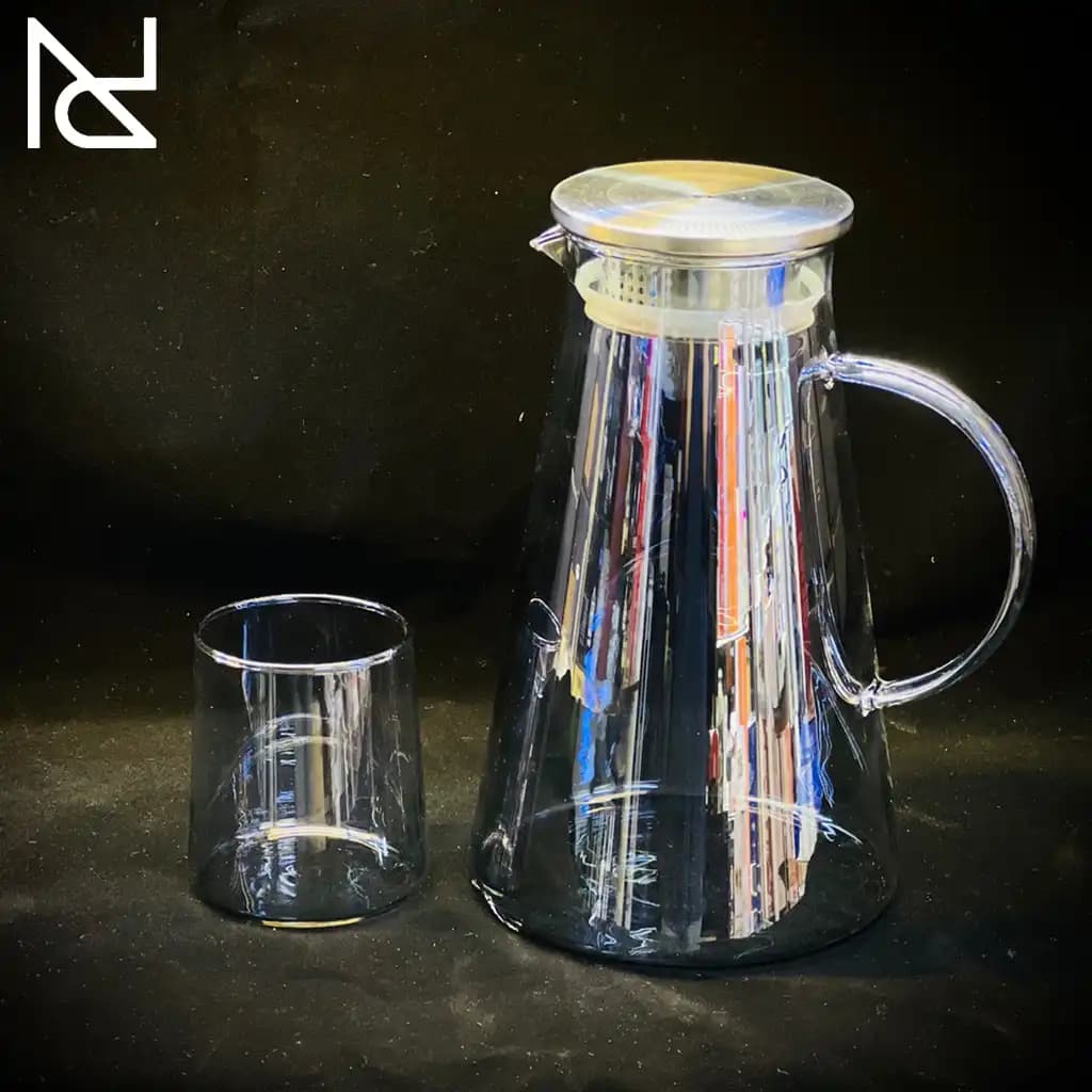 ست پارچ و لیوان پیرکس دودی | Deli Glass