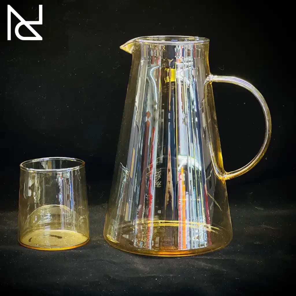 ست پارچ و لیوان پیرکس شامپاینی | Deli Glass