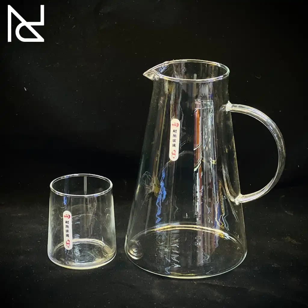 ست پارچ و لیوان پیرکس ساده | Deli Glass
