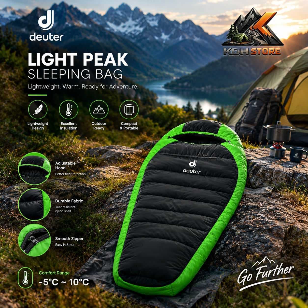 کیسه خواب دیوتر Deuter Light Peak — تصویر ۷