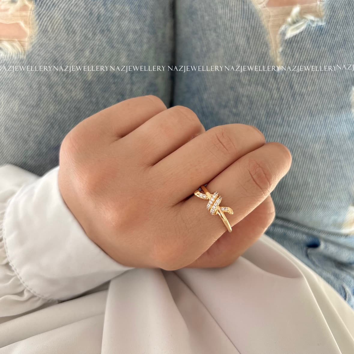 انگشتر گره نگین‌دار ژوپینگ — تصویر ۲
