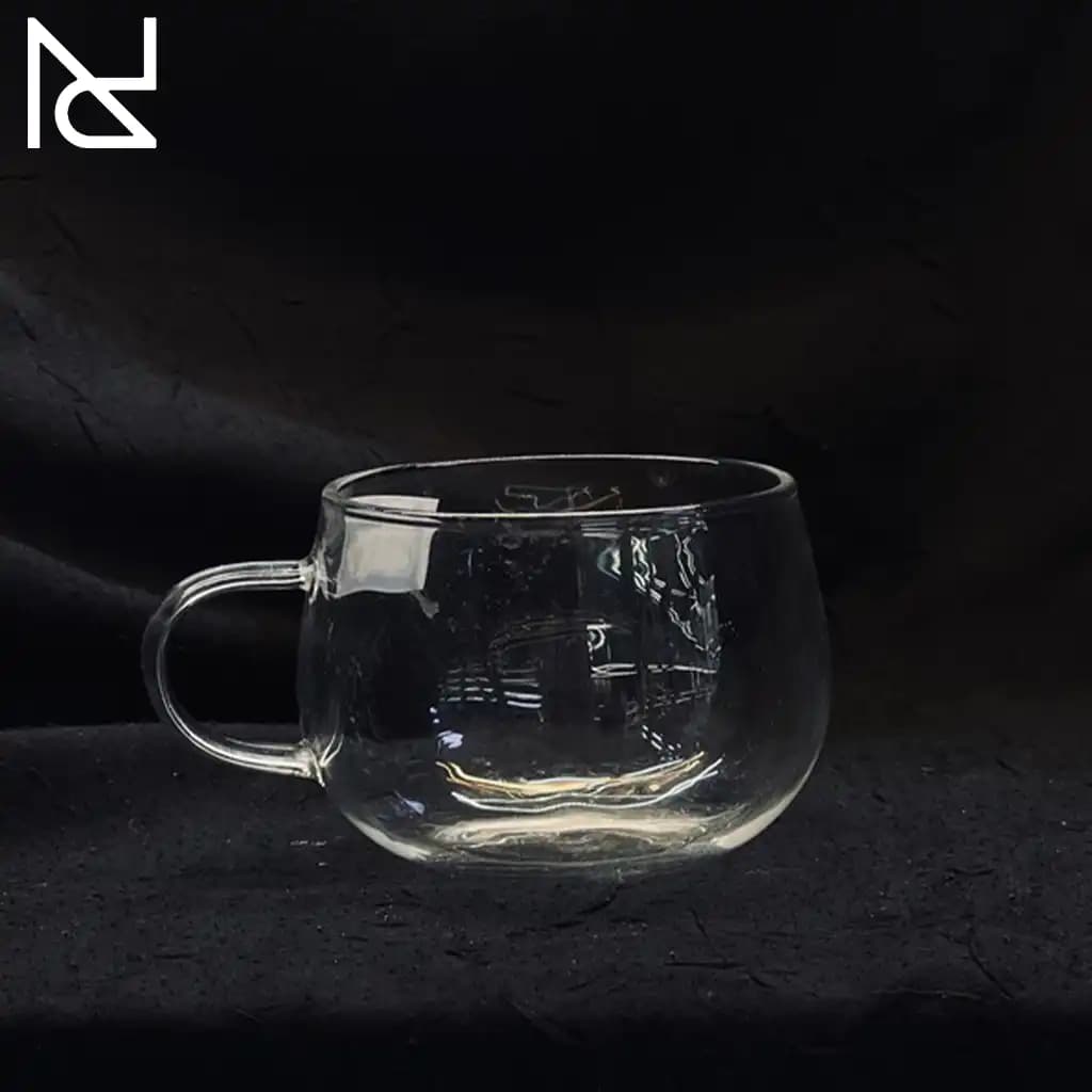 فنجان پیرکس گرد (تخم مرغی) سایز کوچک | ست 6 عددی جعبه دار