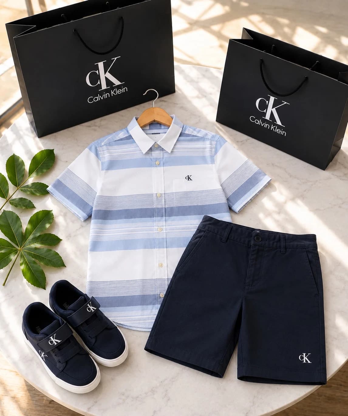 ست پیراهن و شلوارک پسرانه CALVIN KLEIN