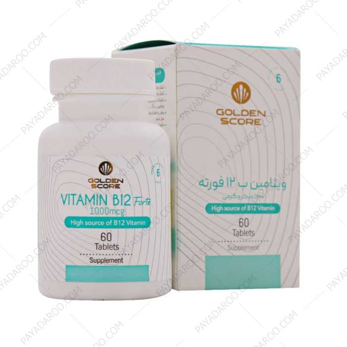قرص ویتامین ب 12 فورته 1000 میکروگرم گلدن اسکور 60 عدد