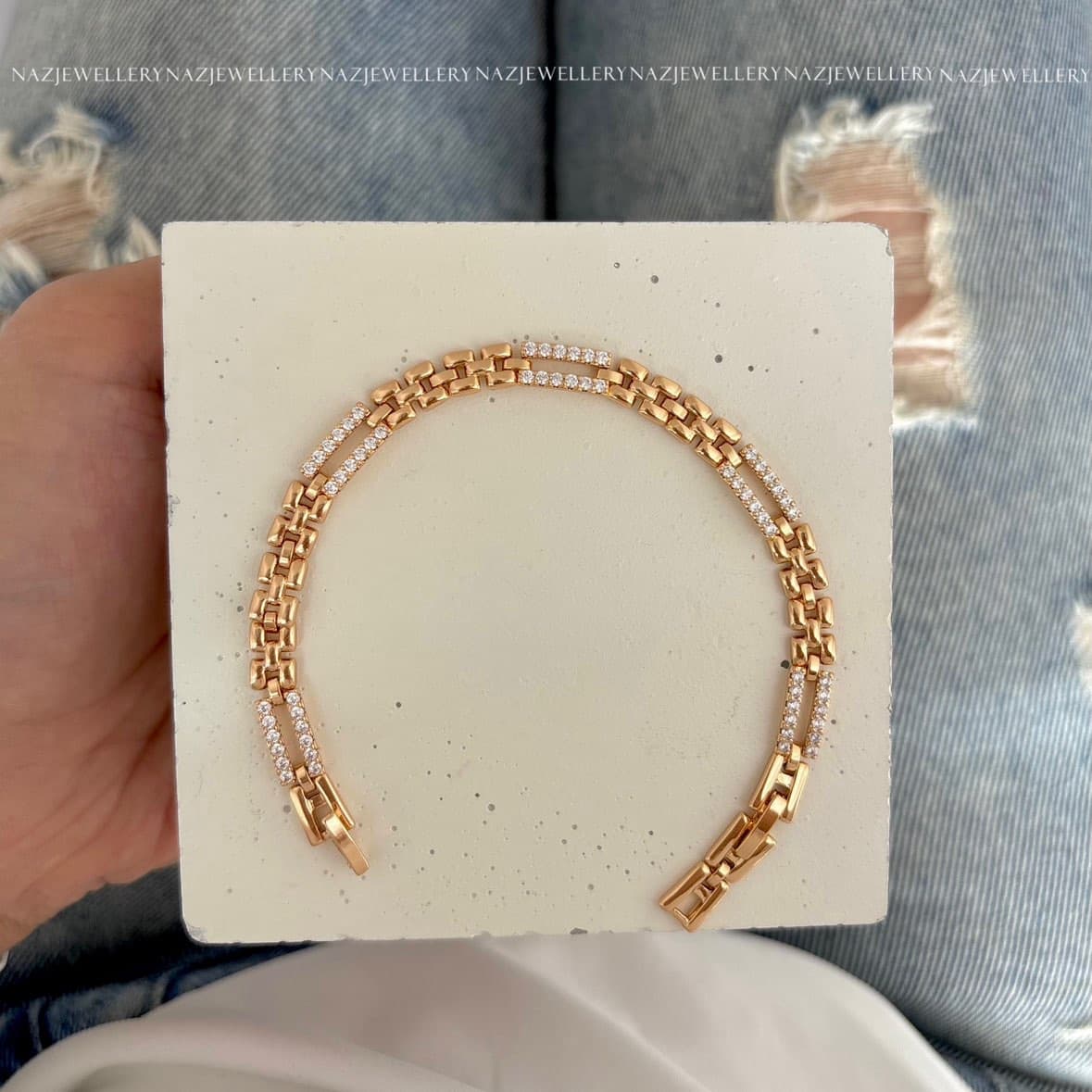 دستبند بافت نگین دار ژوپینگ — تصویر ۲