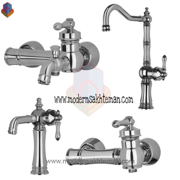 ست کامل شیرآلات کی اند دی مدل آلفا کروم
