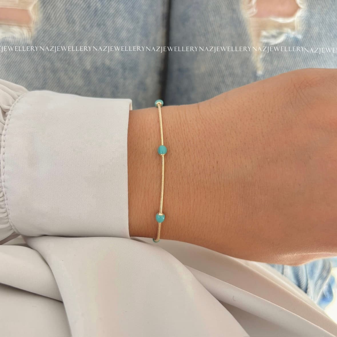 دستبند ماری میناکاری آبی ژوپینگ
