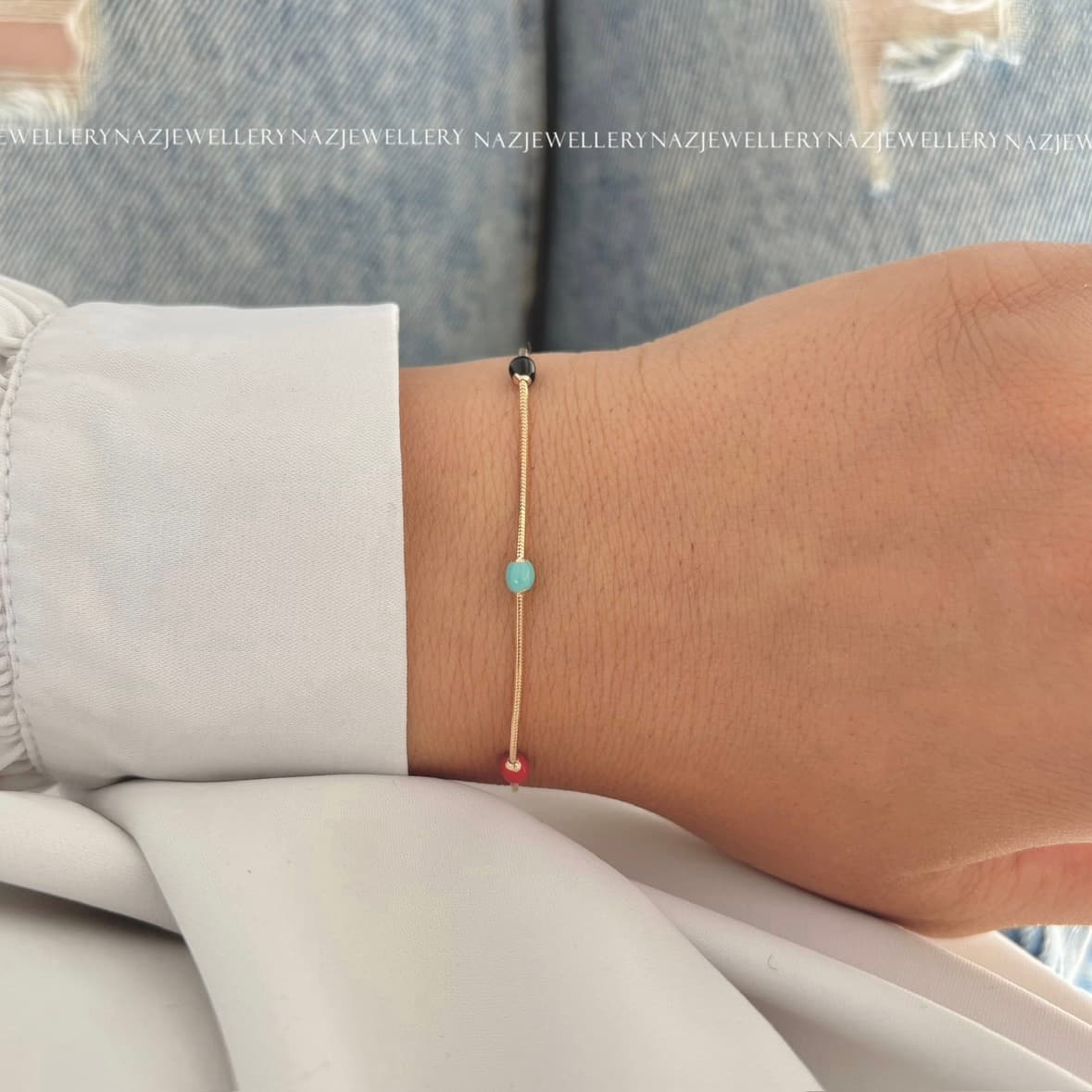 دستبند ماری میناکاری رنگی ژوپینگ