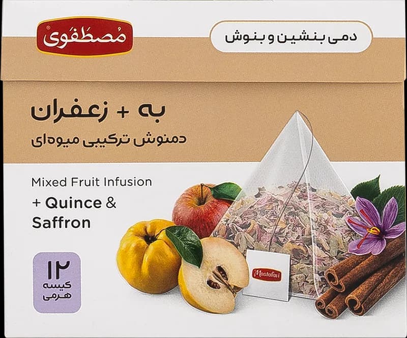 دمنوش میوه ای زعفرانی 12 عددی