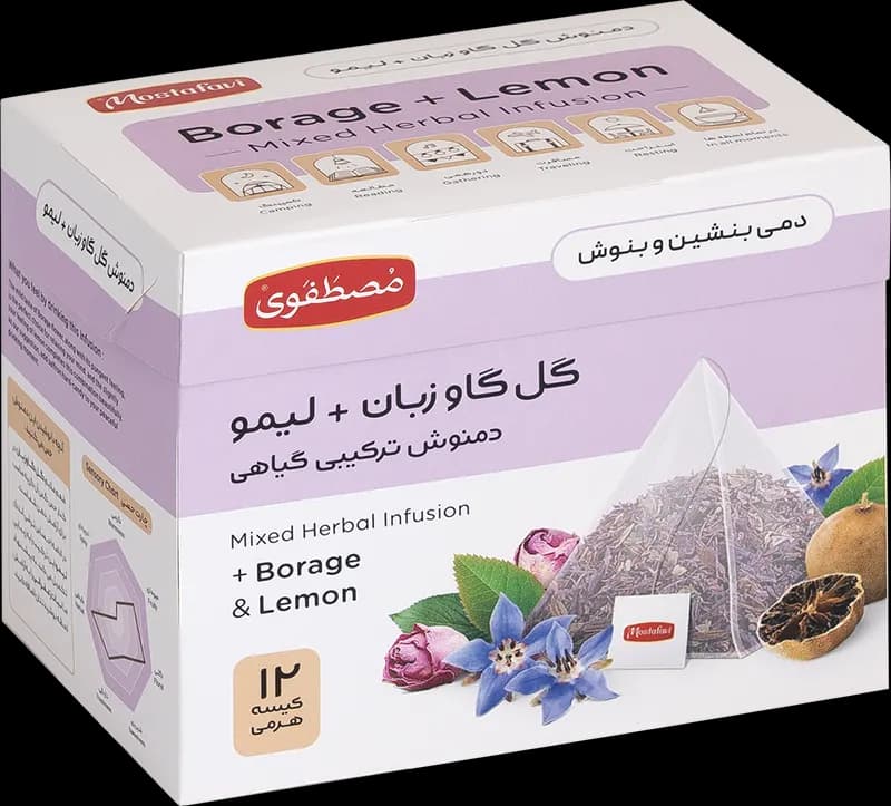 دمنوش گل گاوزبان 12 عددی — تصویر ۲
