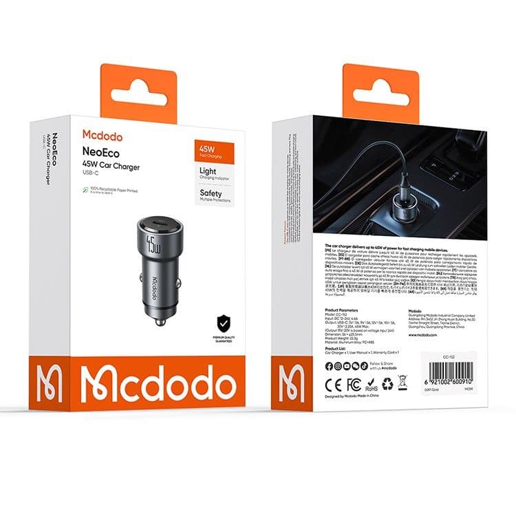 شارژر فندکی 45 وات (SFC2.0) مک دودو مدل CC-1520 — تصویر ۷