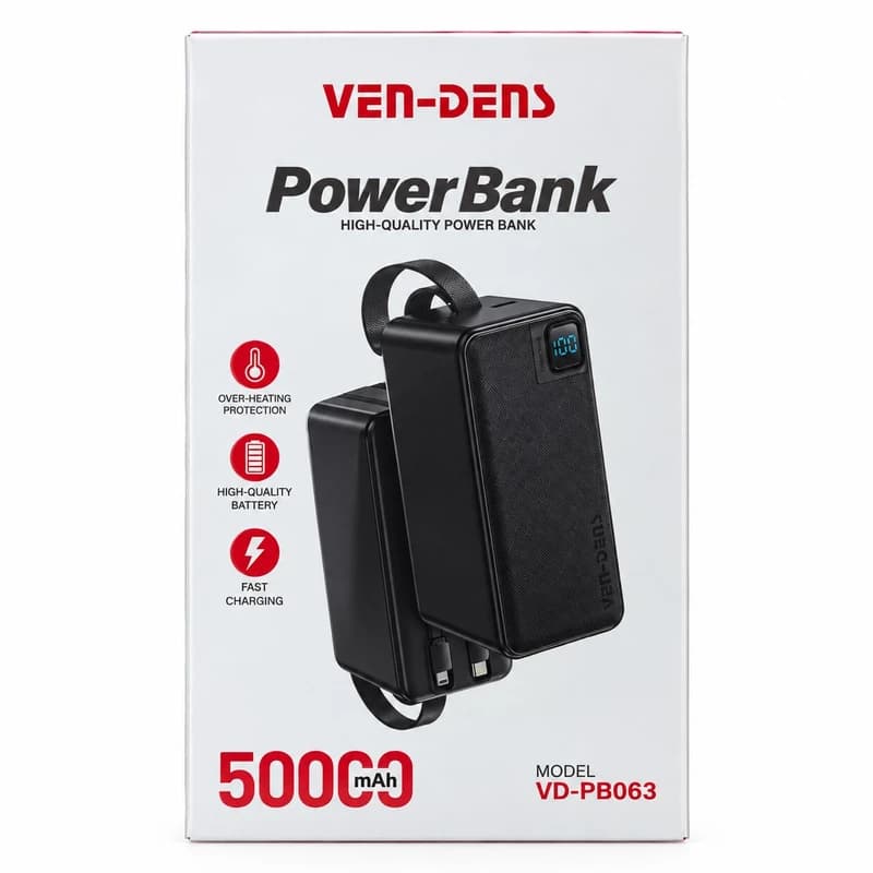 پاوربانک 22.5 وات وندنز مدل PB063 ظرفیت 50000 میلی‌آمپرساعت — تصویر ۴