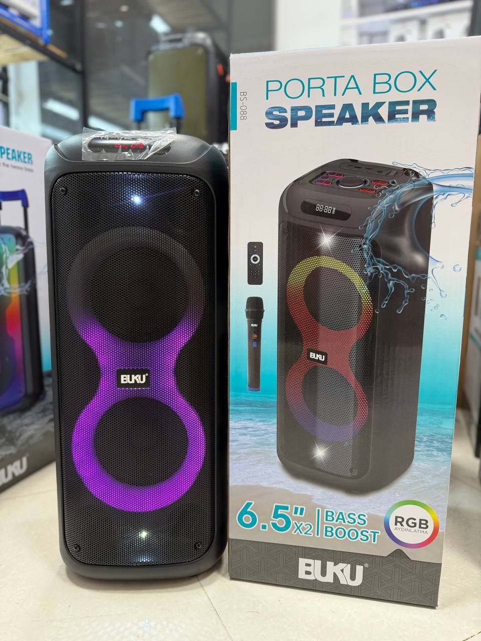 اسپیکر بوکو مدل BS-088 اورجینال با بیس جذاب و نورپردازی RGB — تصویر ۲