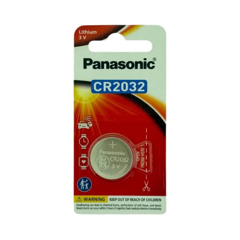 باطری سکه‌ای پاناسونیک مدل CR2032 لیتیوم ۳ ولت تکی
