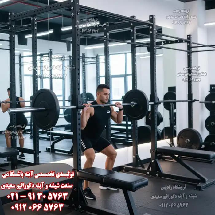 آینه باشگاهی طرح مستطیل ساده — تصویر ۳
