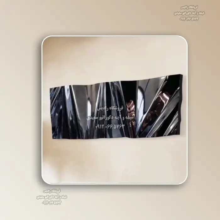 آینه دیواری دست ساز مدل V ( فریم برجسته – سه بعدی ) — تصویر ۲