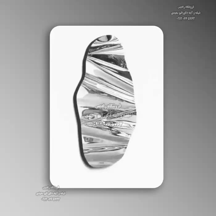 آینه دیواری دست ساز مدل V ( فریم برجسته – سه بعدی ) — تصویر ۳