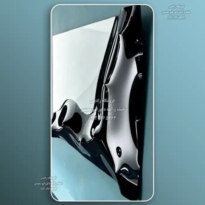 آینه دیواری دست ساز مدل الماس سیاه ( فریم برجسته – سه بعدی )