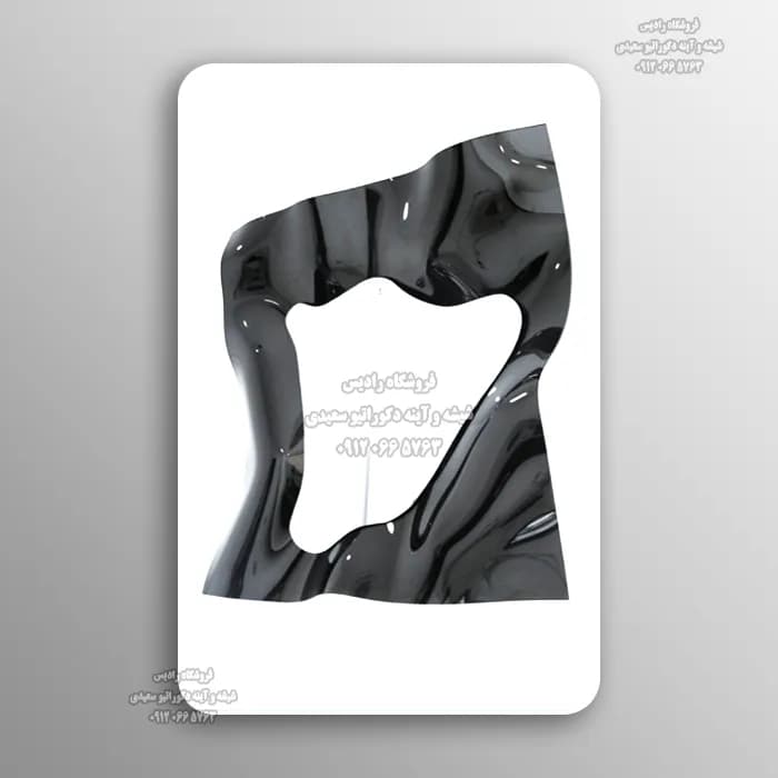 آینه دیواری دست ساز مدل کریستال دفرمه ( فریم برجسته – سه بعدی ) — تصویر ۴