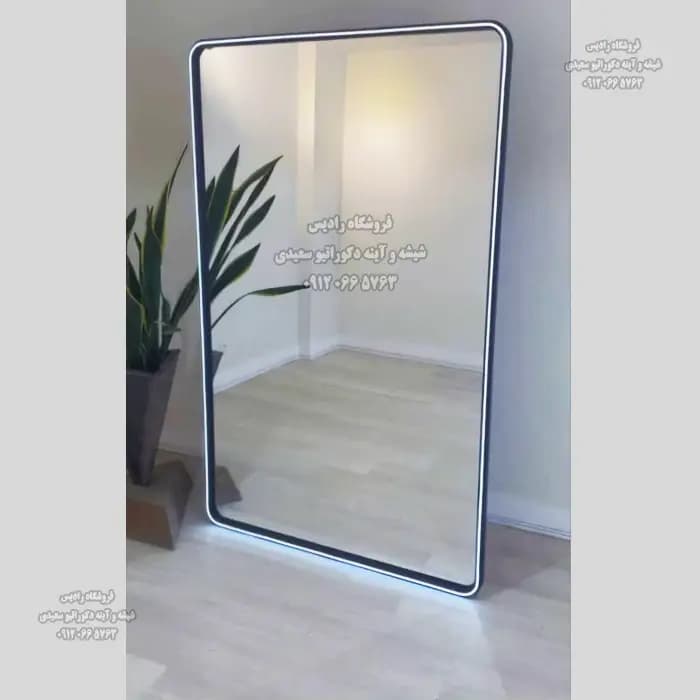 آینه قدی مستطیل نئونی