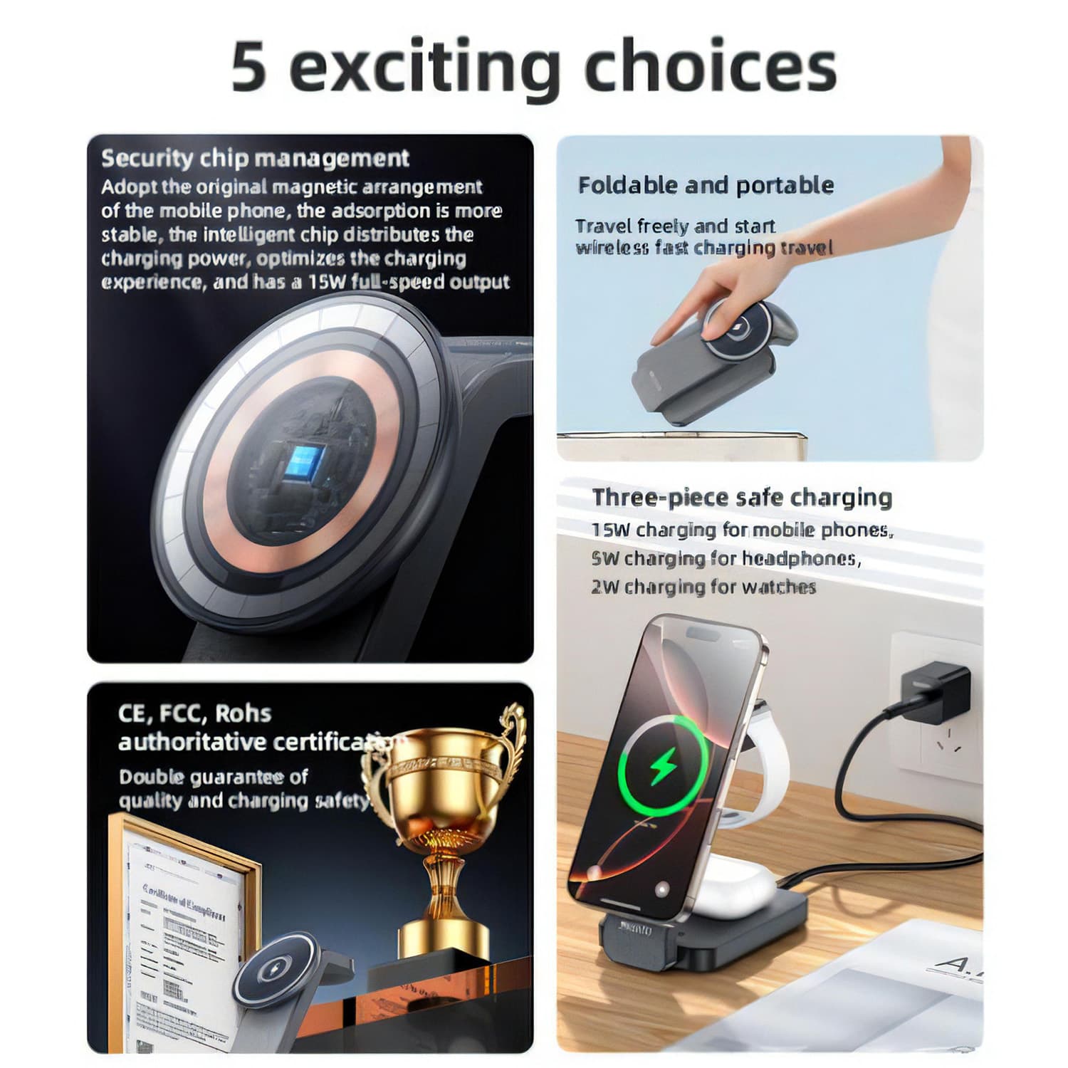 شارژر بی‌سیم 20 وات یسیدو مدل DS26 — تصویر ۲