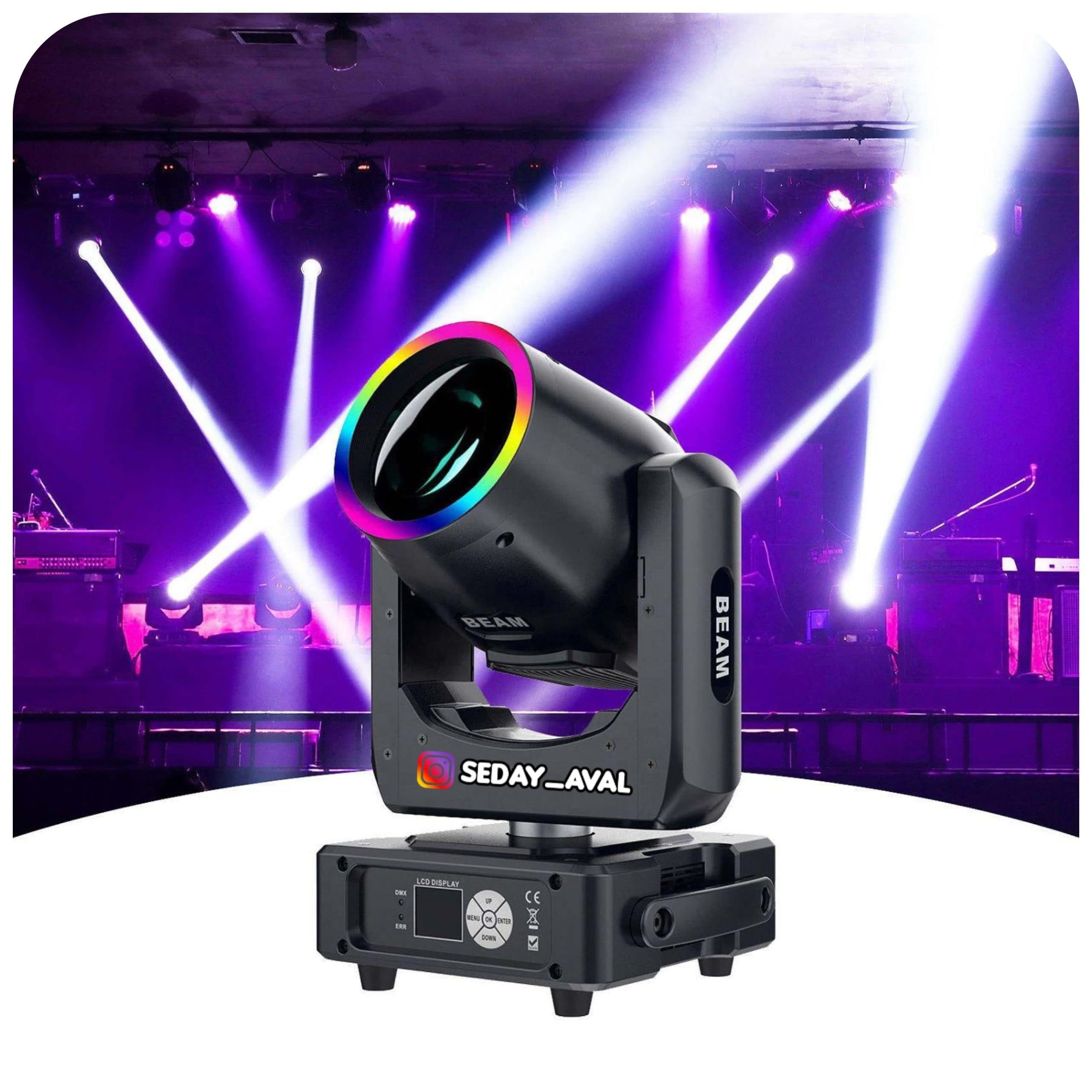 مویینگ غلطکی بیم رینگ لایت دار 230wوات MTS — تصویر ۲