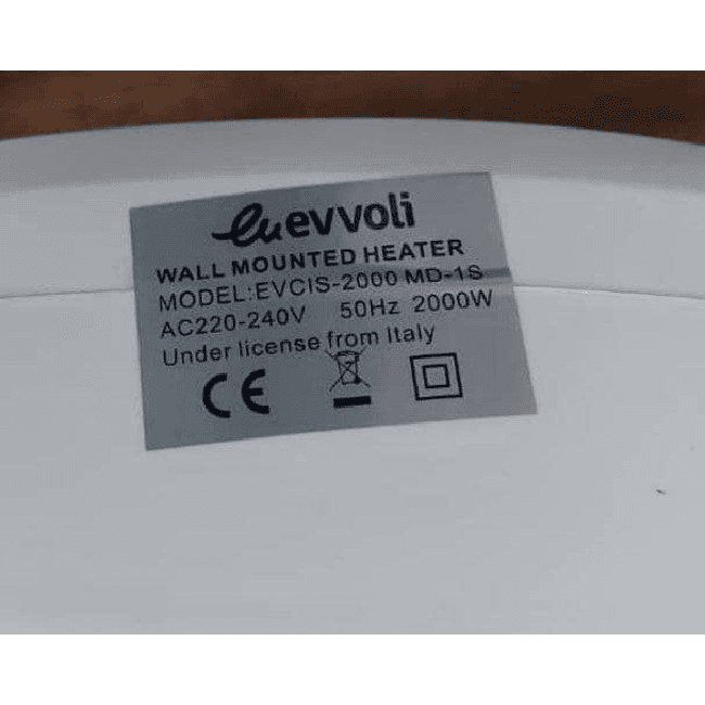 پنل گرمایشی هیتر دیواری ایوولی EVCIS-2000 MD-1S — تصویر ۵