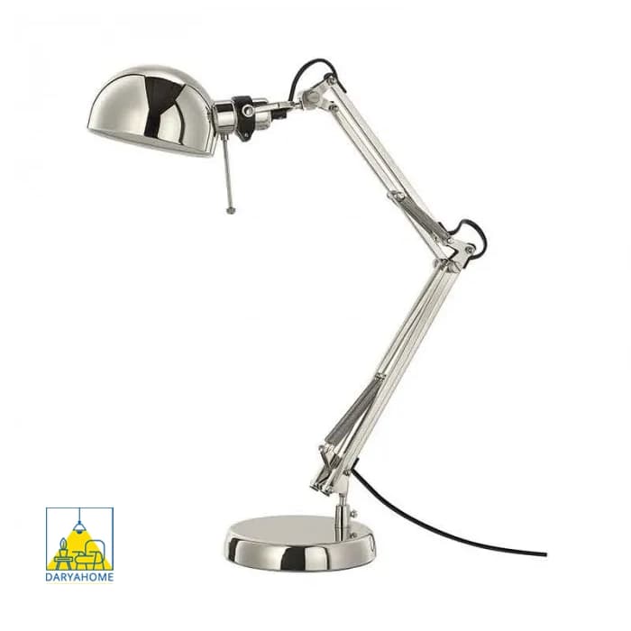 چراغ مطالعه ایکیا مدل forsa اصل | رنگ نقره ای و طلایی