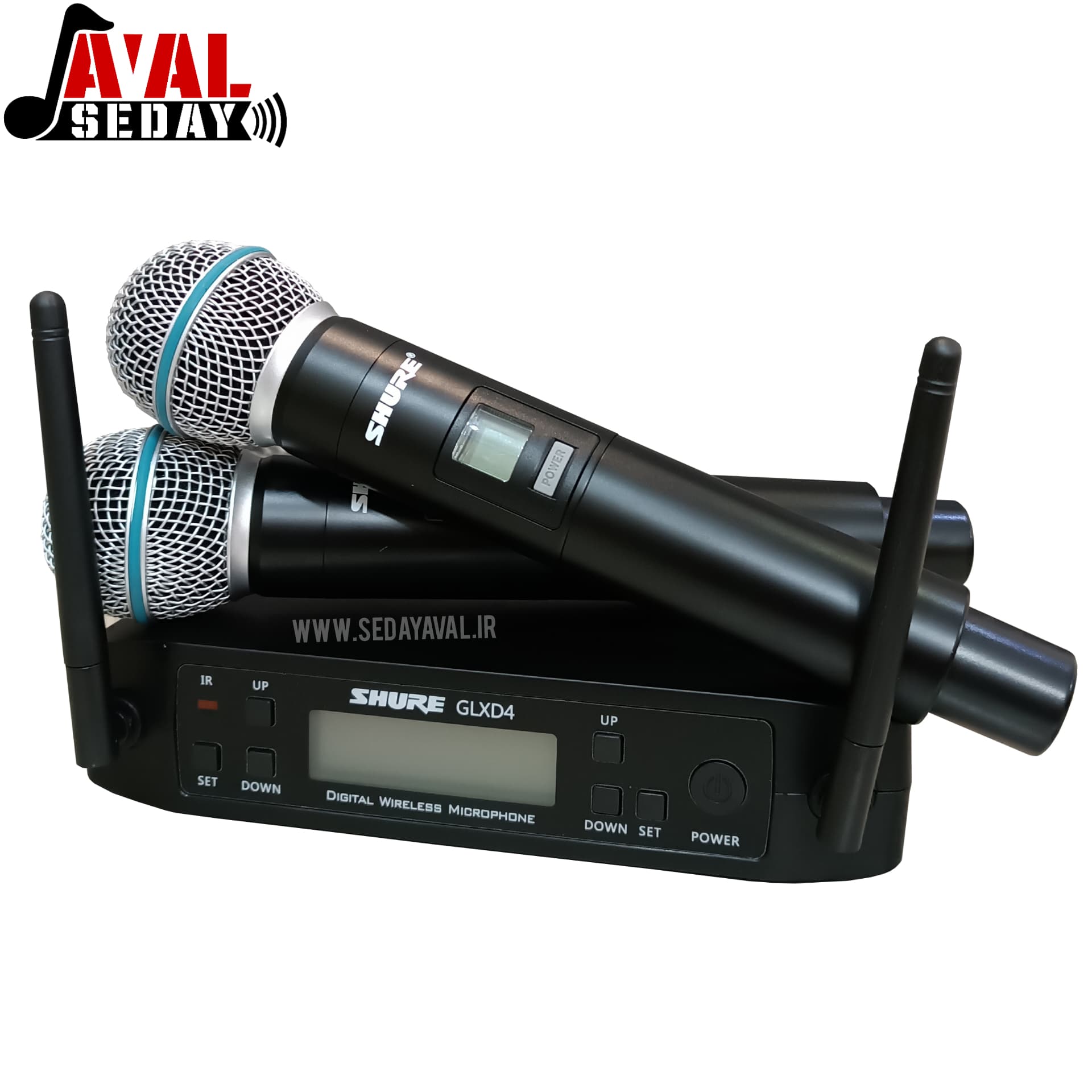 میکروفن بیسیم دو دست شور SHURE_GLXD4 BETA 58
