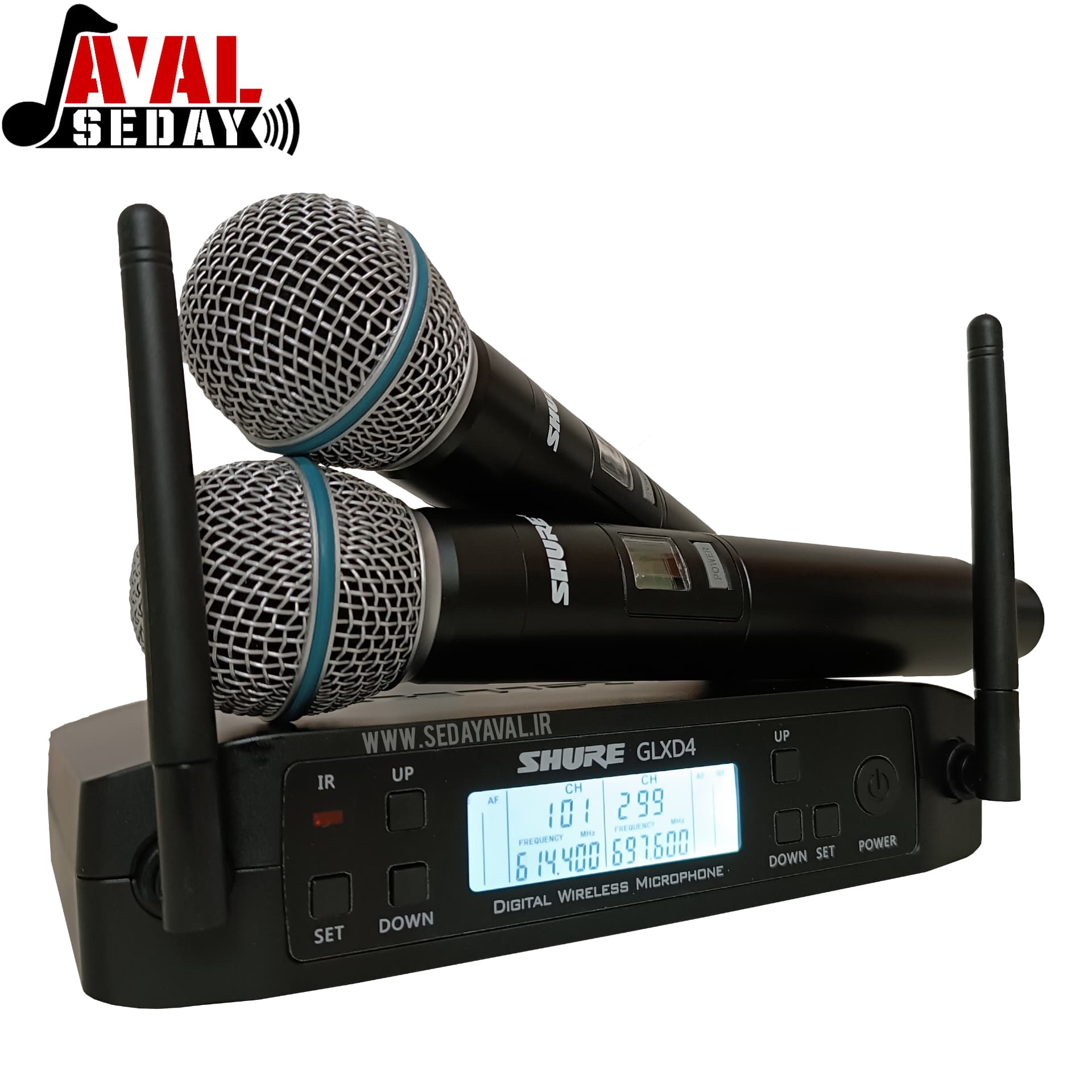 میکروفن بیسیم دو دست شور SHURE_GLXD4 BETA 58 — تصویر ۲