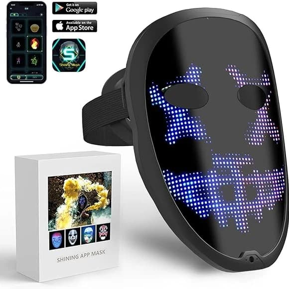 ماسک(نقاب) LED فولکالر بلوتوث دار dj دیجی — تصویر ۵