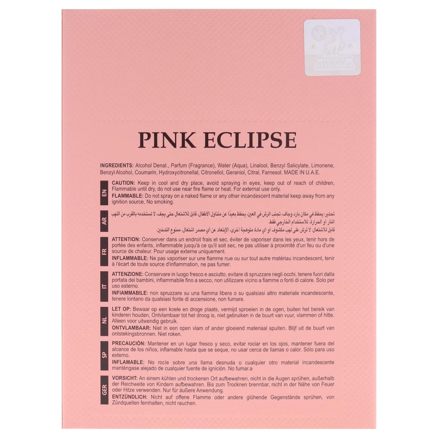 ادکلن پینک اکلیپس الحمبرا Maison Alhambra Pink Eclipse | بررسی رایحه — تصویر ۳