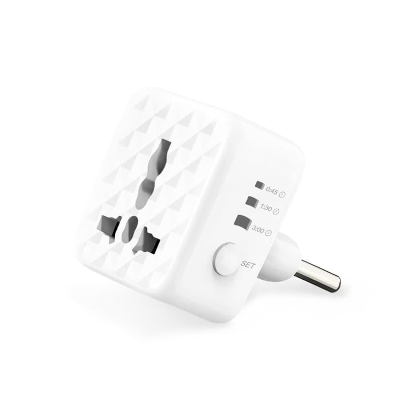 تبدیل 3 به 2 تایمر‌دار Universal Conversion Plug G1 گرین لاین (سفید)