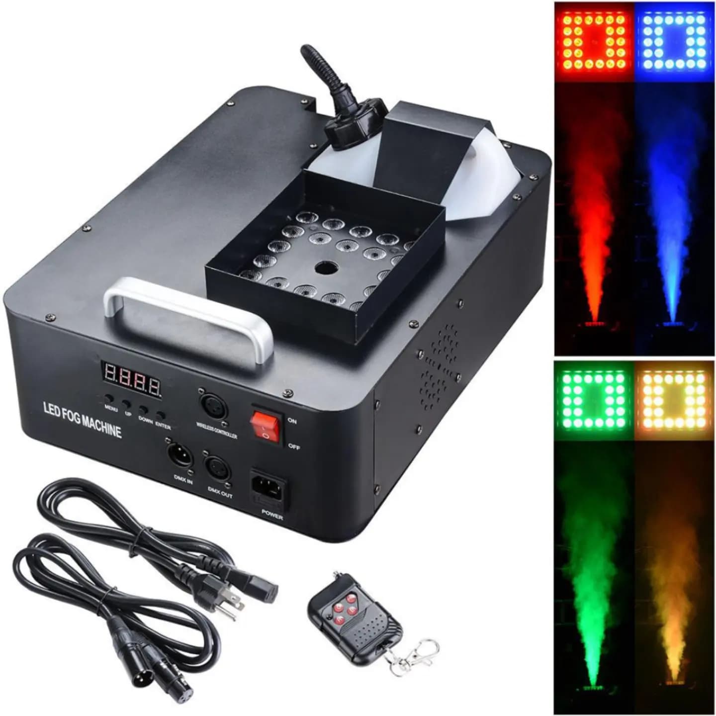 مه ساز بخار 1500w وات LEDفولکالر MTS — تصویر ۳