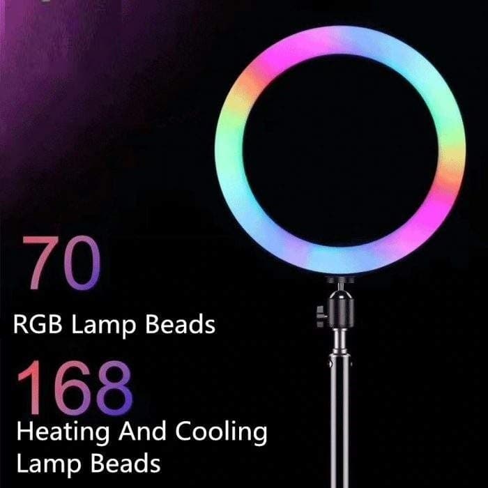 رینگ لایت MJ33-RGB به همراه پایه مناسب تا ارتفاع ۲ متر — تصویر ۴