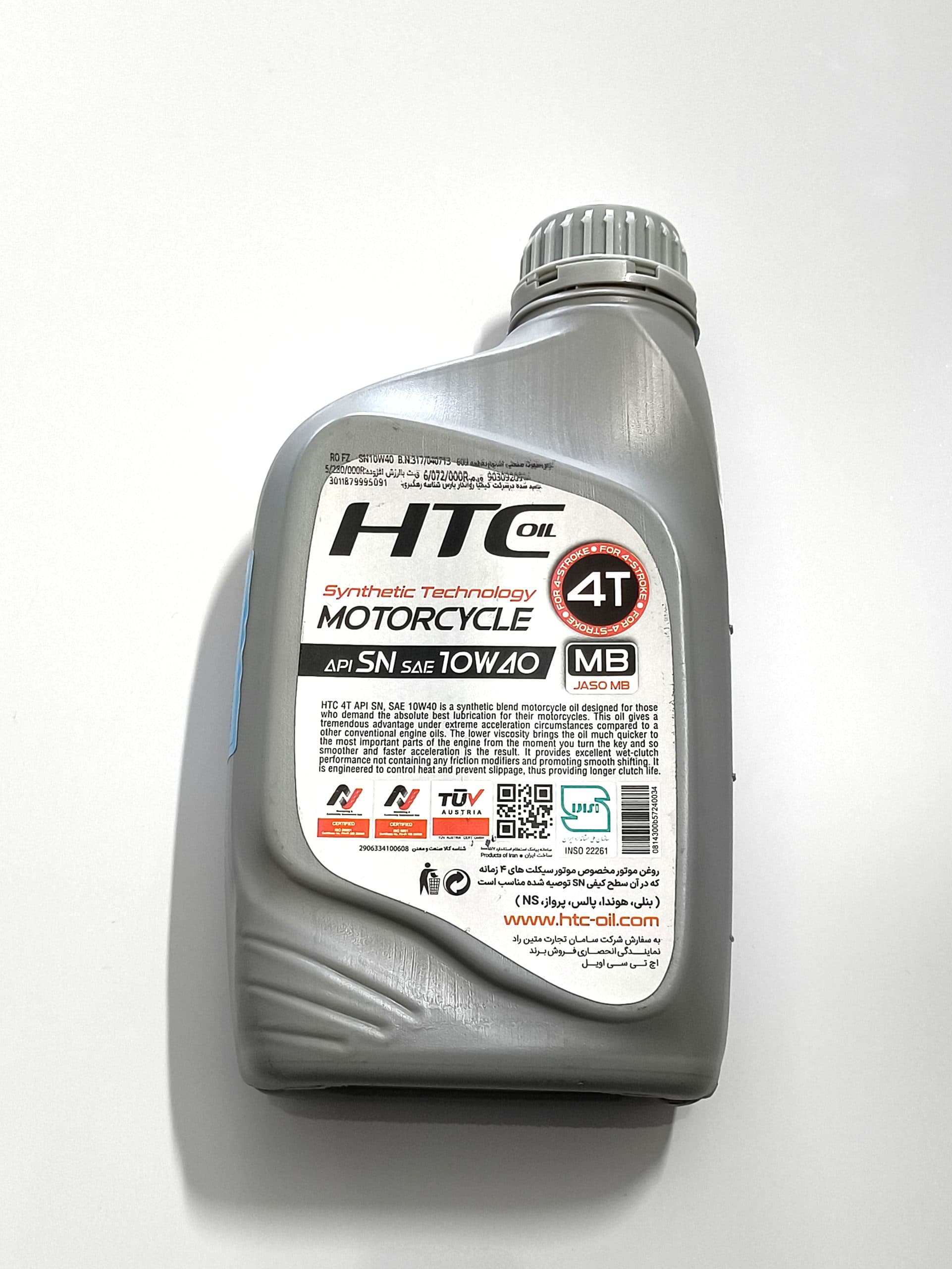 روغن موتورسیکلت HTC 10W40 SN JASO MB — تصویر ۲